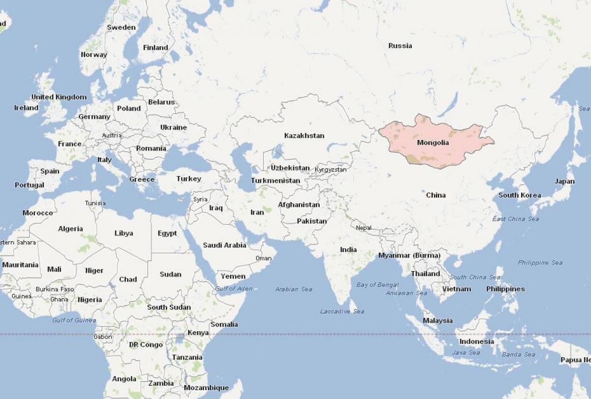 kort over Mongoliet kort asien