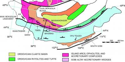 Kort over geologiske kort over Mongoliet